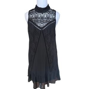 Abercrombie & Fitch Black Lace Halter Dress Dark Coquette Goth Small